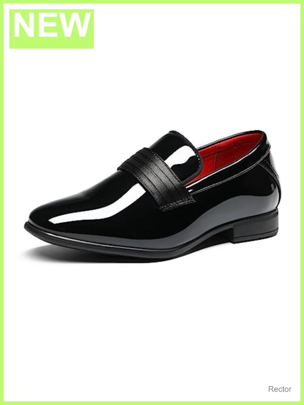 Boys Patent PU Leather Slip-On Dress Loafers Tuxedo Shoes